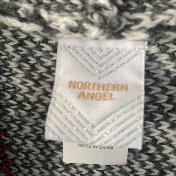 Gray Patterned Long Women's Sweater - Picture 3 of 5